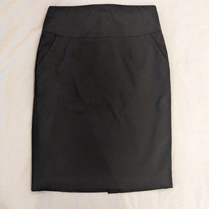 Black Banana Republic Wool Blend Pencil Skirt, Size 8 Tall